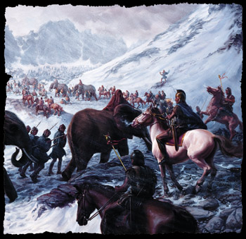 Hannibal crossing the Alps