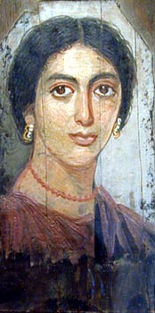 portrait of woman from Fayum, Egypt