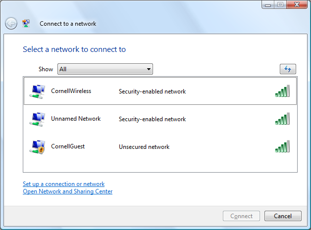 Wireless Vista Settings