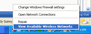 Wireless XP Settings