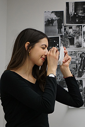 student in photography class