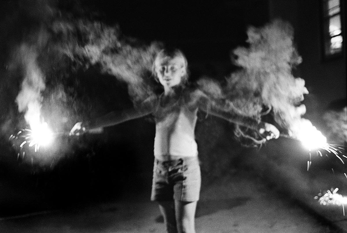 Emma with Sparklers: Sandra Louis Dyas