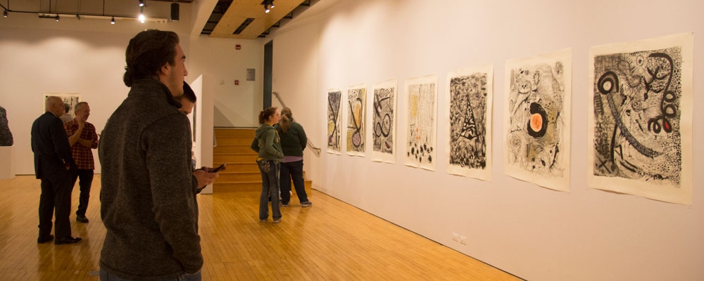 Student art in Luce Gallery