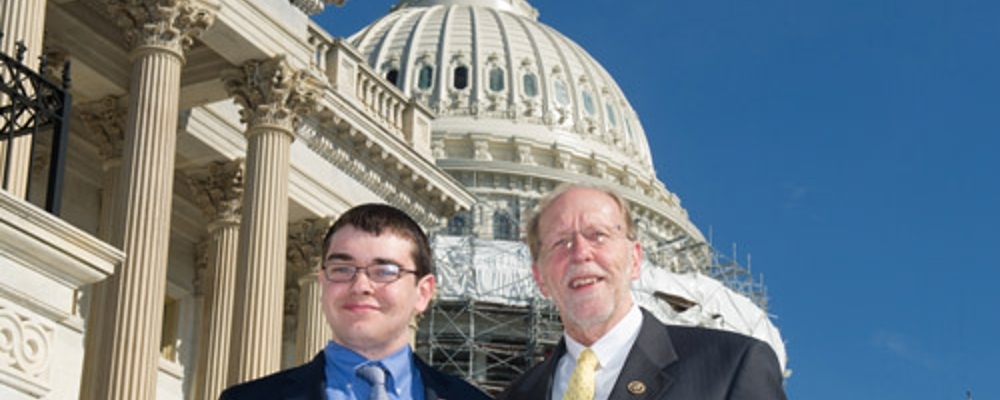 Student during political internship