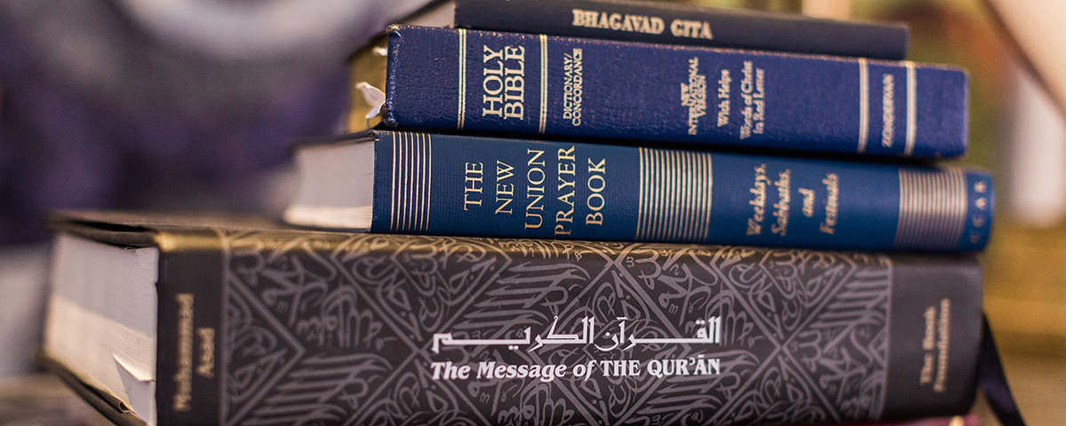Stack of books - religious texts