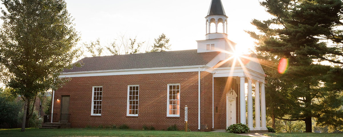 Allee Chapel in sunlight