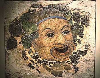 Comic mask, fragment of a Roman mosaic, Indianapolis Museum of Art