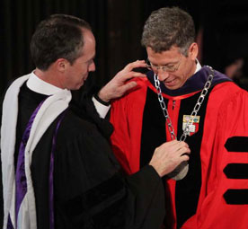 Jonathan Brand receives symbols of office