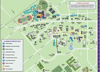 Commencement parking map preview