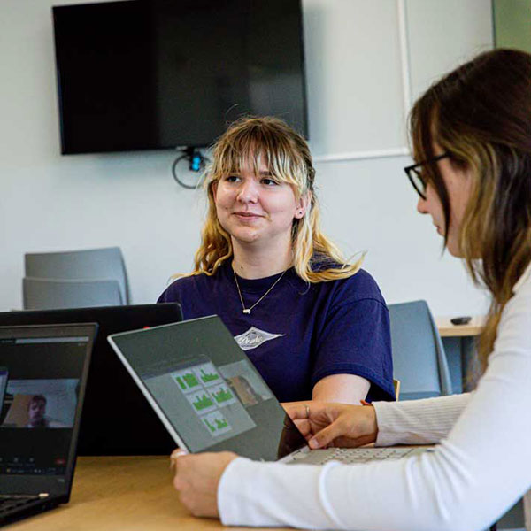 Cornell College students in data science discussion