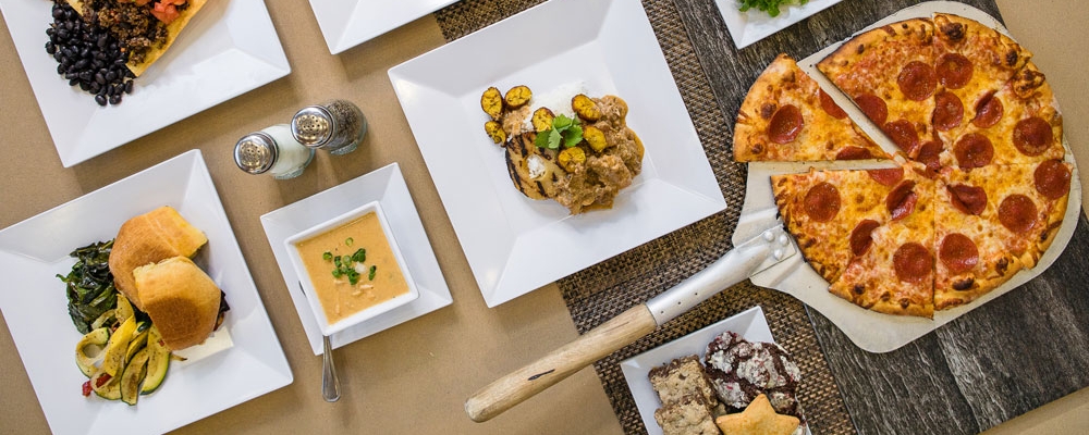 Hilltop cafe selection of food