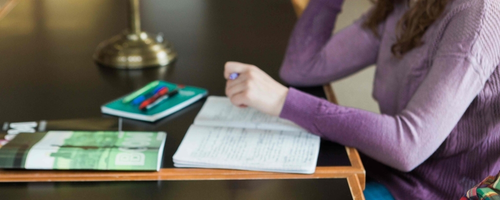 Cornell students in the library