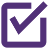 purple checkmark