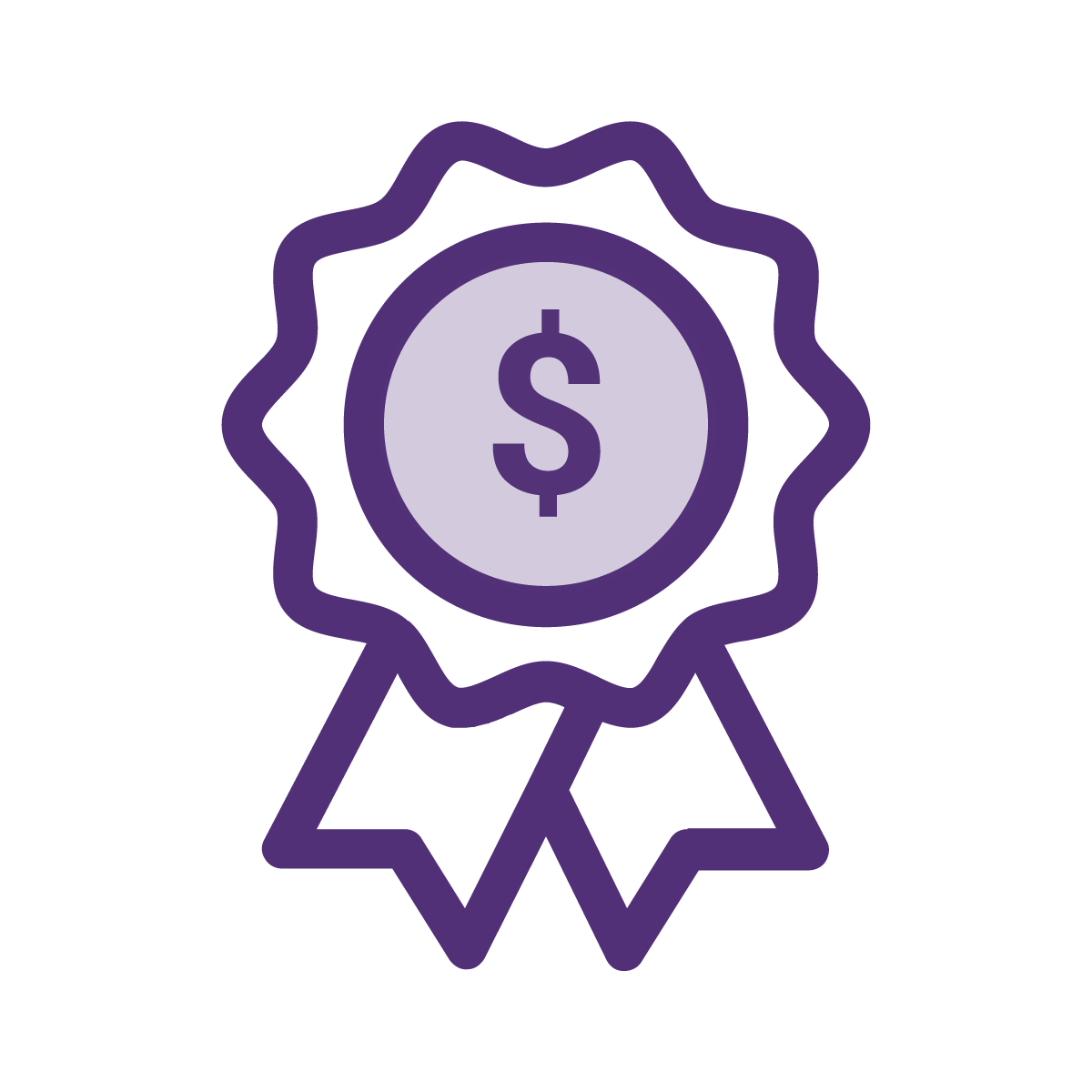 Merit aid Icon - image of an award ribbon