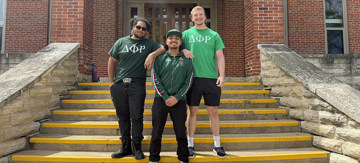 Three members of Delta Phi Ro