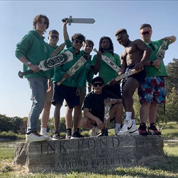 Members of the Delts at Ink Pond