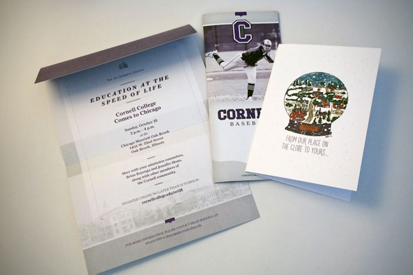 Examples of cards and brochures