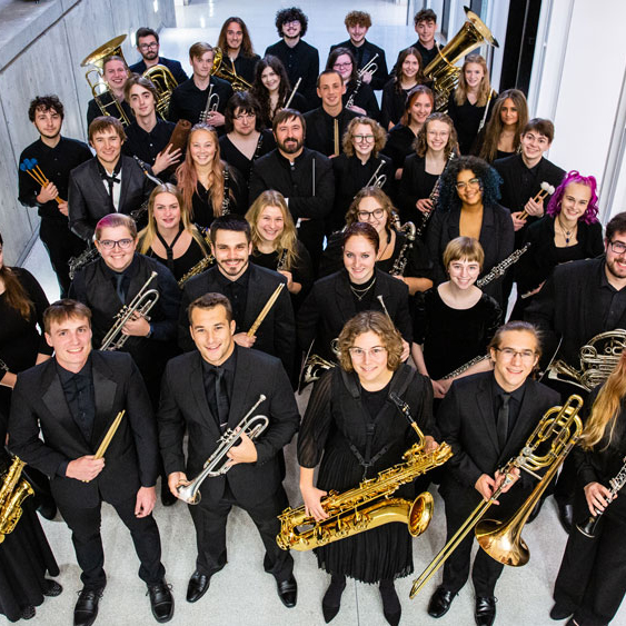 Members of the Concert Band in Youngker Hall