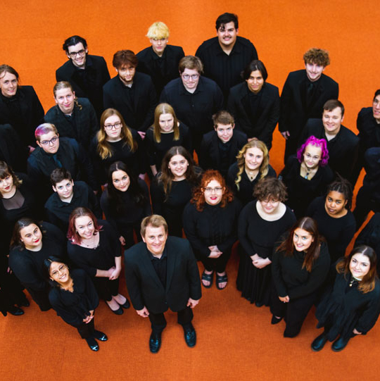 Concert choir on the Orange Carpet