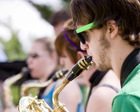 Jazz Ensemble performing outdoors
