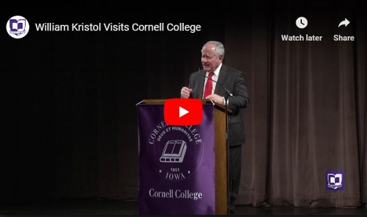 William Kristol's American Politics in the Age of Trump, Roe Howard Freedome Lecture at Cornell College