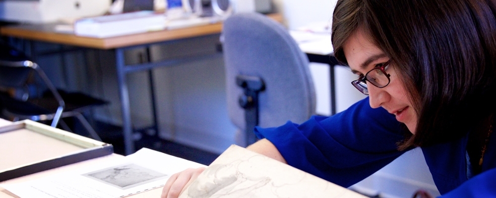 Cornell students works on art research