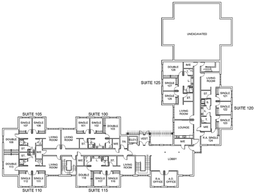 Russell Hall first floor